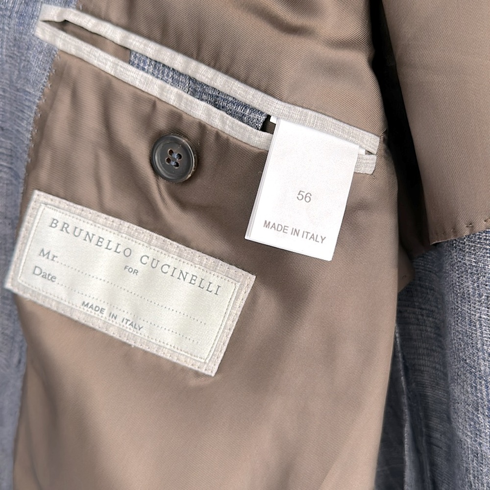 Brunello Cuccinelli | Linen Blazer | Size 56 - Picture 9 of 10